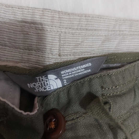 The North Face khaki, linen blend, wide leg pants with drawstring waist - Picture 6 of 10